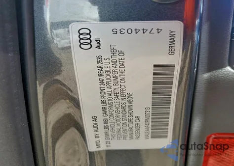 2024 Audi A4 Premium Plus 45 z USA, uszkodzony, nr VIN WAUEAAF4XRN007313